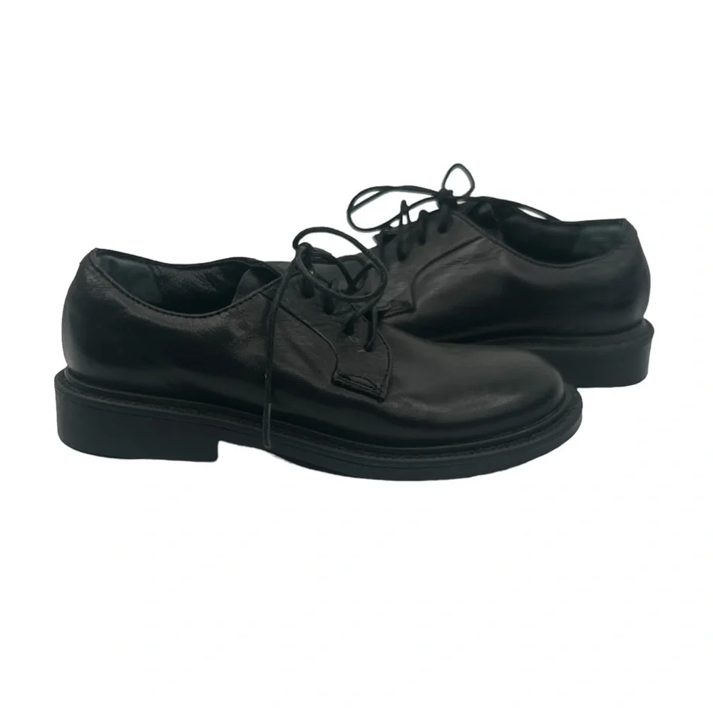 C2 By Calibrate Black Leather Lace Up Dress Shoes Size 9 1/2 Toddler Boy’s